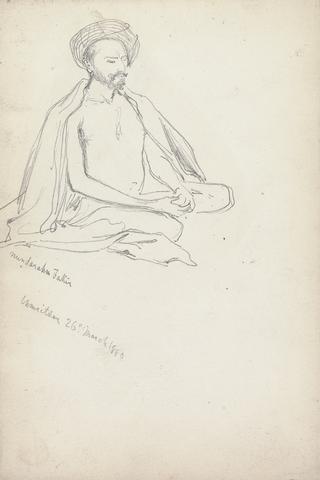 William Simpson Study of a Fakir, Amritsar, 26 March 1860