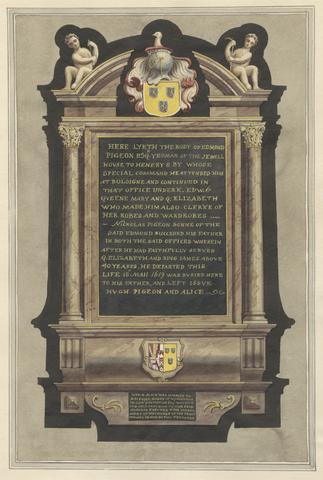 Daniel Lysons Memorial to Edmond Pigeon and Nickolas Pigeon from Hampton Church