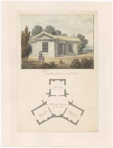 Gyfford, E. Original drawings for Designs for small picturesque cottages and hunting boxes.