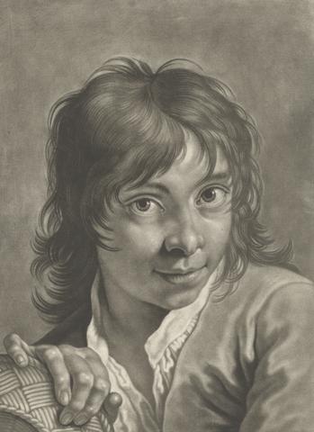 Johann Lorenz Haid Portrait of a Boy with a Basket