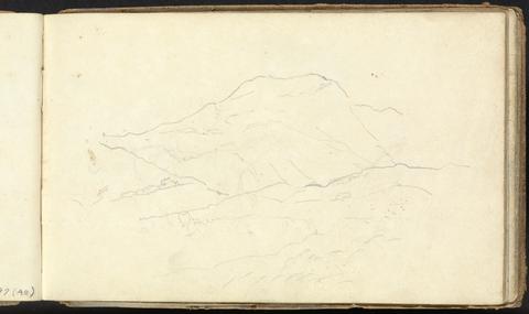 Album of Landscape and Figure Studies: Rough Sketch of Mountains