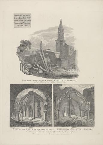 unknown artist View of Ruins of St. Leonard and Crypt of St. Martin le Grand