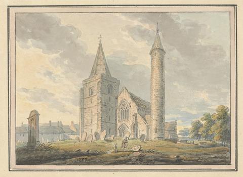Edward Dayes Brechin Cathedral and round tower, Forfarshire, Scotland