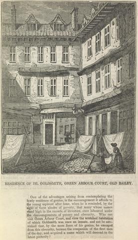 unknown artist Residence of Dr. Goldsmith, Green Arbour Court, Old Bailey (with text); page 11 (Volume Two)