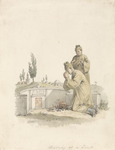 William Alexander Mourning at a Tomb