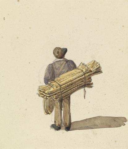 Ambrose Poynter Sketches from Life in Paris: Man with Hanks of Rope