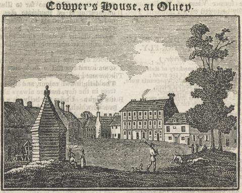 unknown artist Cowper's House at Olney (with text)(from the Mirror)[a similar engraving appears in "The Tourist; a literary and anti-slavery journal", January 28, 1833, page 189]; page 76 (Volume One)