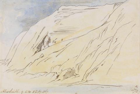 Edward Lear Abu Simbel, 9:00 am, 8 February 1867 (372A)