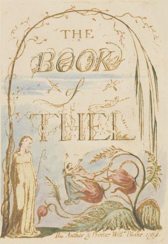 William Blake The Book of Thel, Plate 2, Title Page