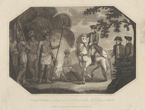 John Taylor General Burgoyne Addressing the Indians at their War Feast in Canada