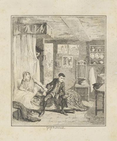 George Cruikshank Mrs. Sheppard Expostulating with her Son