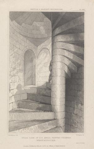 unknown artist Staircase at Southeast Angle, Painted Chamber, Westminster