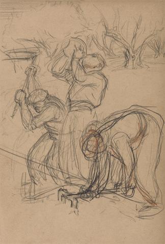 George Clausen Sketch of Three Laborers