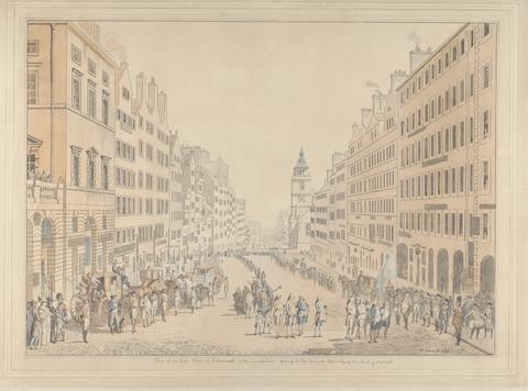 View of the High Street of Edinburgh and the Commissioner