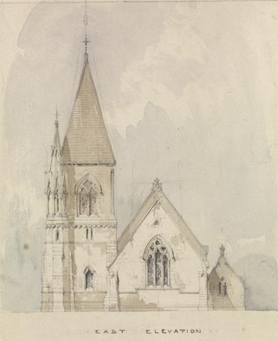 Thomas Henry Wyatt Design for St. David, Pantasaph, Flintshire. East Elevation