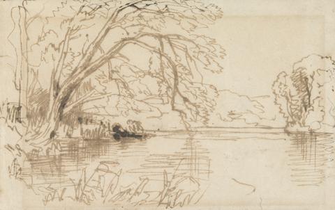 Thomas Creswick A Tree Overhanging a River
