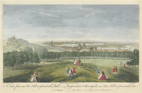 Pierre Charles Canot A View from one Tree-Hill in Greenwich Park