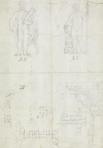 James Bruce Studies of Statuary and a Column