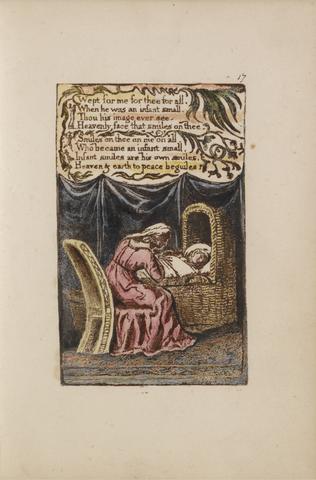 William Blake Songs of Innocence and of Experience, Plate 17, "A Cradle Song" (Bentley 17)