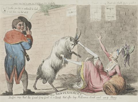 Isaac Cruikshank The Renversement, Buffon Says That The Great Grey Goat Is So Rank That After Long Abstinence It Will Court Any Thing