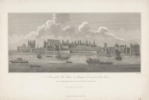 James Basire A View of the Old Palace at Hampton Court from the Thames, Outer Western Suburb