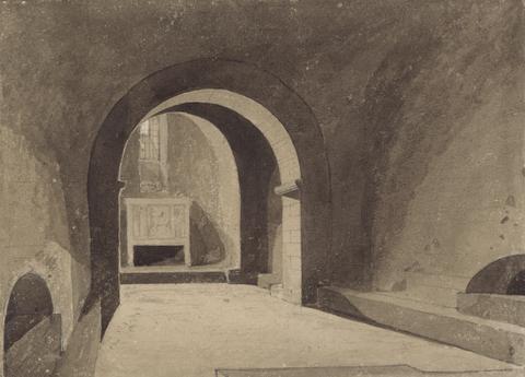 John Sell Cotman Crypt of Saint Gervaise, Rouen, Normandy