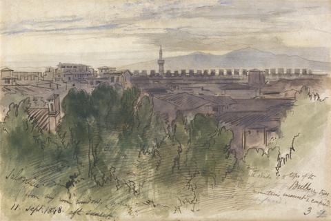 Edward Lear Salonica, from my Room Window, 11 Sept. 1848, after Sunset