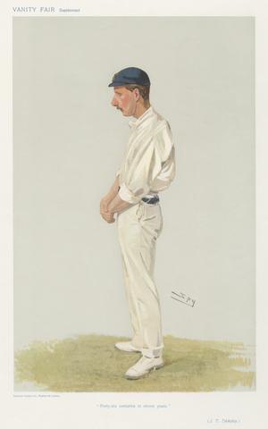 Leslie Matthew 'Spy' Ward Vanity Fair - Cricket. 'Forty-six centuries in eleven years'. J.T. Tyldesley. 8 August 1906