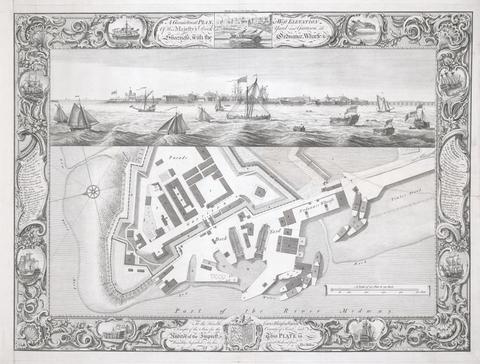 Pierre Charles Canot Geometrical Plan of his Majesty's dockyard, at Sheerness