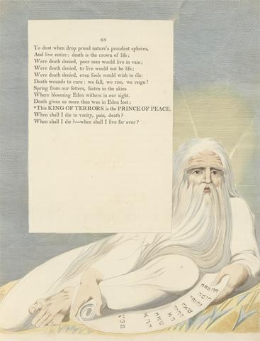 William Blake Young's Night Thoughts, Page 63, "This King of Terrors Is the Prince of Peace"