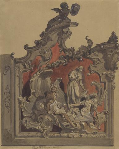 Thomas Hartley Cromek School of St. Rocco, Venice, Study of Curved Decoration