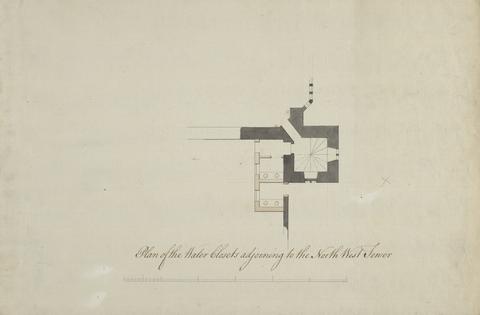 James Wyatt Cobham Hall, Kent: Plan of the Water Closets Adjoining to the North West Tower