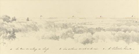 Gerrit Jan Schouten Boxchbeek & Gorenendaal: View from Turret towards Lisse, Leidsche Vaart and the Sea