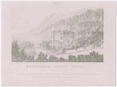 [Trade card for Bonchurch Family Hotel).