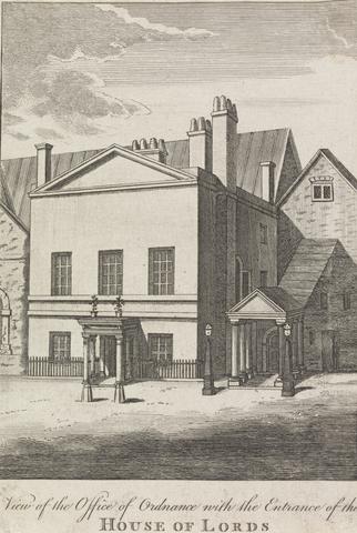 unknown artist View of the Office of Ordnance with the Entrance of the House of Lords