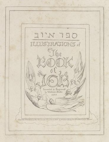 William Blake Illustrations of the Book of Job: Title Page