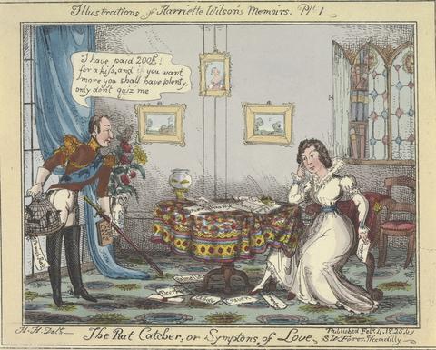 Henry Heath The Rat Catcher, or Symptons of Love: Illustration's of Harriette Wilson's Memoir's (Plate I)
