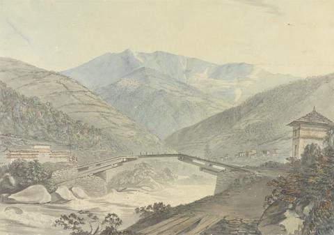 Samuel Davis View near Tassisudon [Tashicho Dzong] in Bhutan