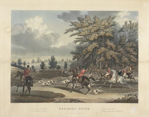 Charles Hunt Fox-Hunting [set of four]: 3. Breaking Cover