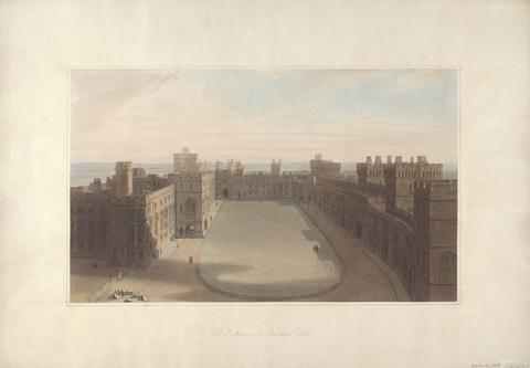 William Daniell The Quadrangle, Windsor Castle - View from the Round Tower, Windsor Castle