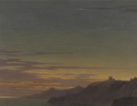 Alexander Cozens Close of the Day: Sunset on the Coast