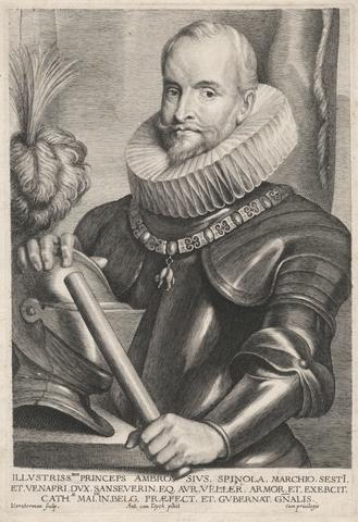 Lucas Vorsterman Illustrissmus Princeps Ambrosius, Spinola, Marchio Sest I