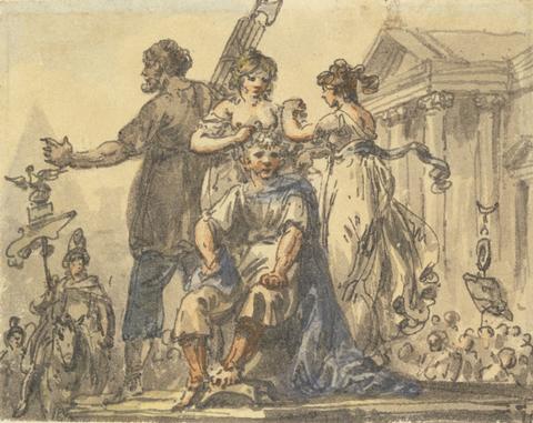 Julius Caesar Ibbetson Forming the Civic Crown