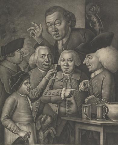 Charles Maucourt Group of Men Drinking