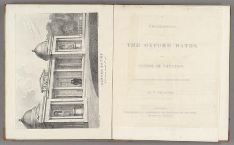Richardson, Andrew Hude. A description of the Oxford baths, and school of natation /