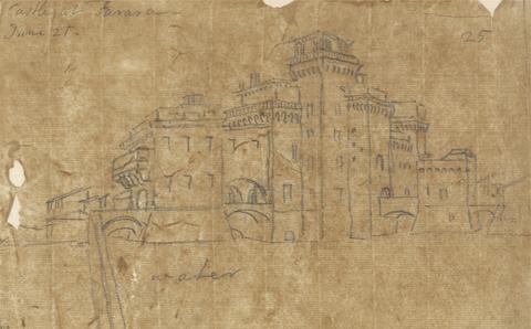John Robert Cozens Castle at Ferrara, June 21