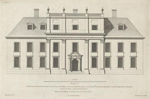 Henry Hulsberg Cobham Hall, Kent: The Elevation of Cobham Hall in Kent