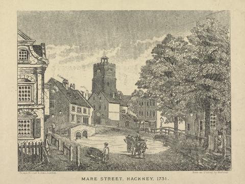 unknown artist Mare Street, Hackney in 1731