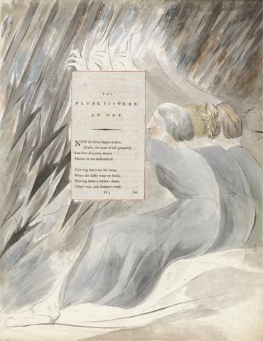 William Blake The Poems of Thomas Gray, Design 71, "The Fatal Sisters."