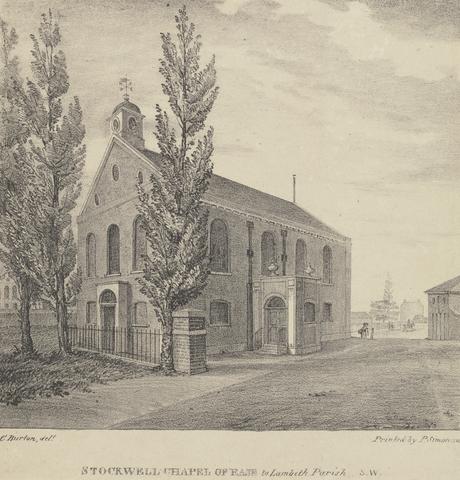 unknown artist Stockwell Chapel of Ease to Lambeth Parish South West